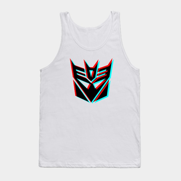 Retro 3D Glasses Style - Decepticon Gen 1 Tank Top by ROBZILLA